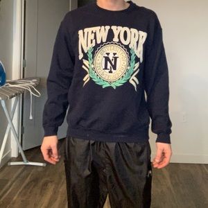 New York University Navy Blue Crewneck / F21 Men